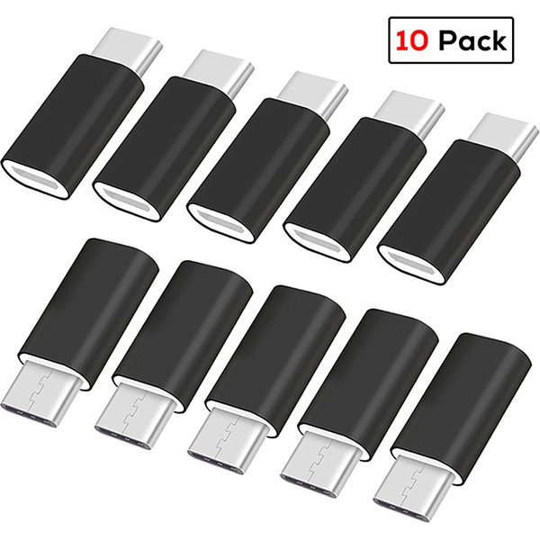 Lot de 10 adaptateurs USB de type C vers micro USB OTG, câble connecteur convertisseur type-c pour Samsung S10 A50 A40 A70 Huawei P20 LITE p30