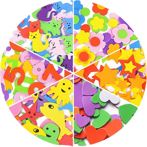 EVA 3D Aufkleber Kinder handgemachte DIY Material Paket Kinder Schwamm Papier kleine Patch mit selbstklebender Rückseite Blume Tier TMZ