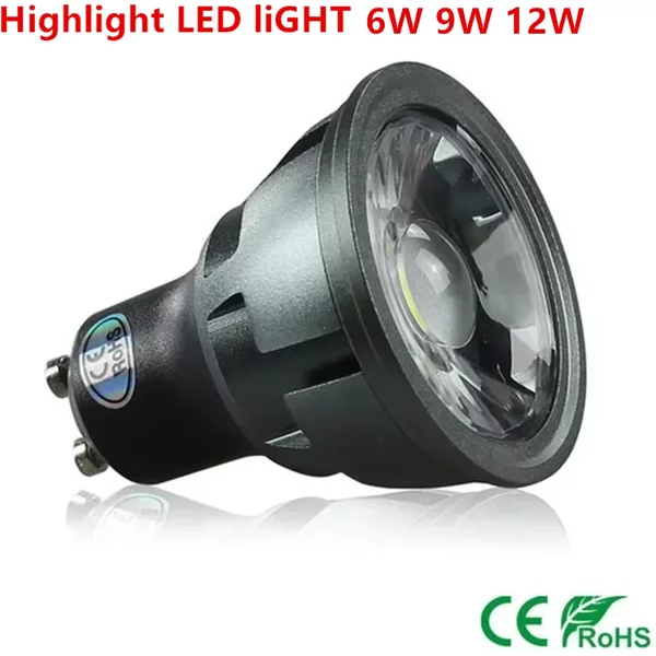 1-10X Nouveauté Ampoules LED GU10 COB Dimmables 6W 9W 12W 12V 85~265V Projecteur Lumière Blanche Chaude/Froide