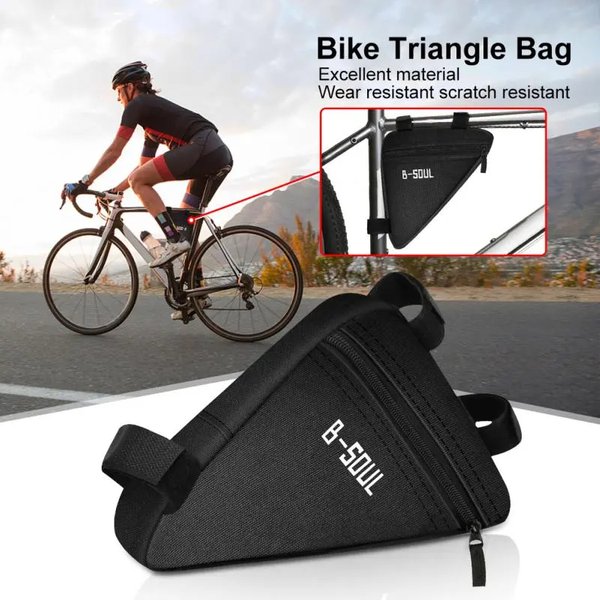 B-soul Mountain Bike Bag Triangle Waterproof Cycling Bag Front Tube Frame Bag Bicycle Accessories Saddle Bag