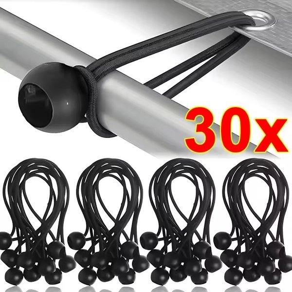 Corde à boule élastique d'extérieur, cordons élastiques, fixation de tente Portable, auvent, auvent, bâche robuste, attache pour abri et fret