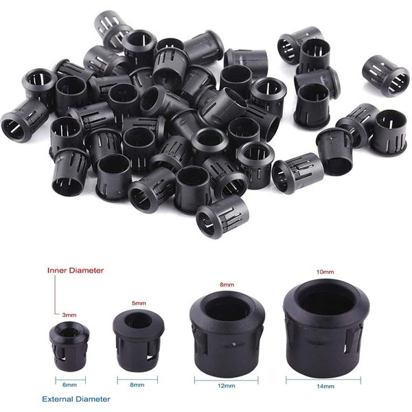 3mm 5mm 8mm 10mm LED-Halterung Lampen-Diodenhalter Schwarzes Kunststoffgehäuse für LED-Lichtdioden Vorverdrahteter Halter Schwarzer Clip-Einfassungssockel