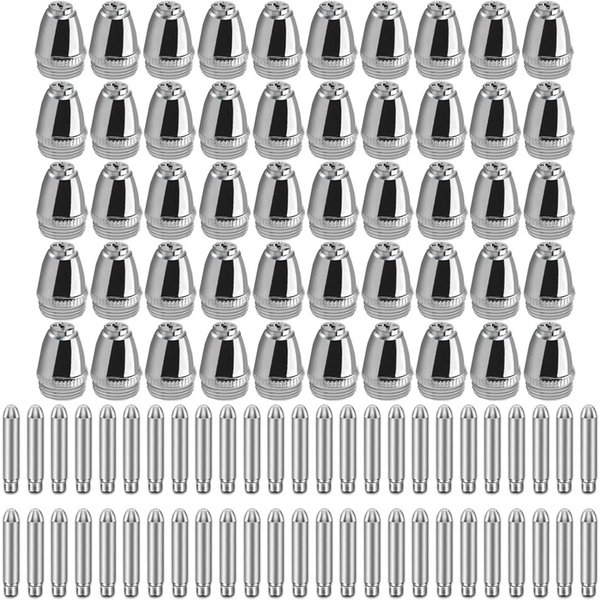 Buses Consommables de Découpeur Plasma, Électrodes, Brûleur de Coupe, Kit Trempé pour AG60 WSD60 SG55, 100 Pièces