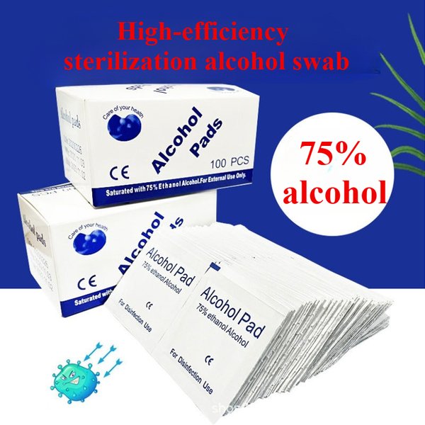 Lingettes nettoyantes portables à 75 % d'alcool, emballées individuellement, idéales pour téléphones portables, vaisselle, poignées de portes publiques, ongles, toilettes