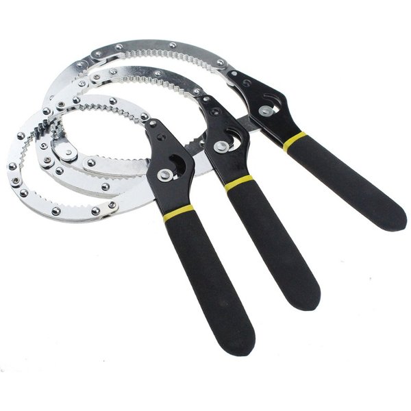 55-75/75-95/95-115mm Carbon Steel Oil Filter Removel Strap Wrench Spanner Car Repair Hand Tool