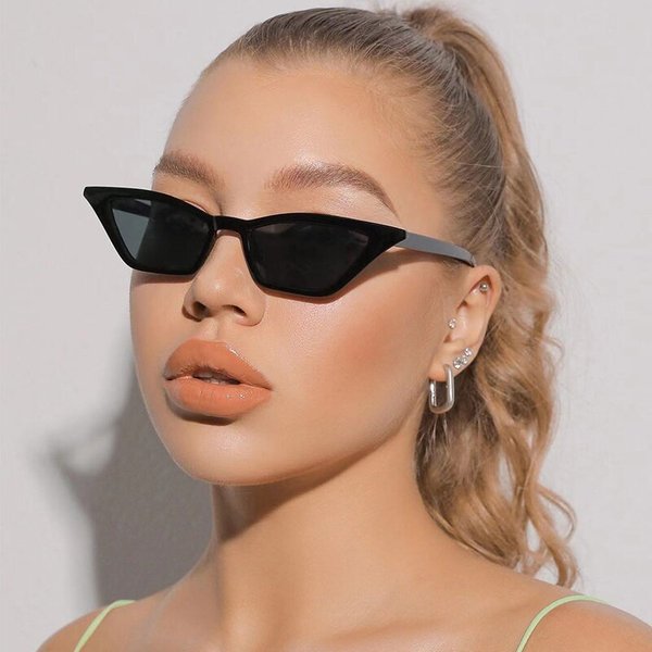Lunettes de soleil œil de chat pour femmes, lunettes de soleil UV400, design de luxe, lunettes de fête, mode rétro, conduite, noir, nouveau