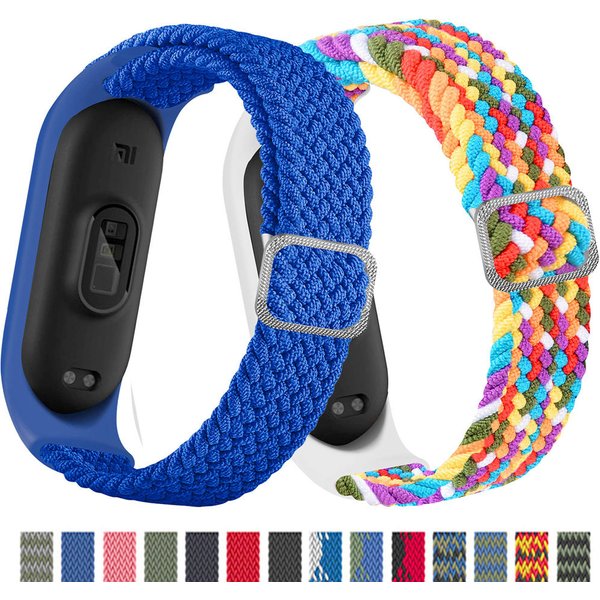 Armband für mi Band 7 6 Riemen elastisch verstellbar Nylon geflochten miband4 5 correa Armband für xiaomi mi Band 4 3 5 6 7 Riemen
