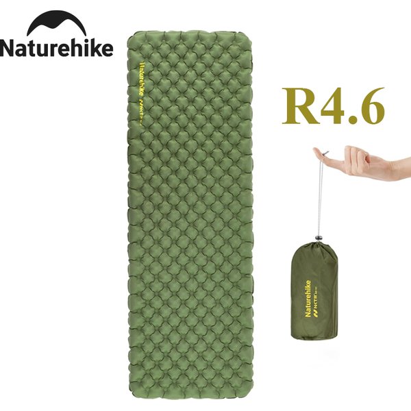 Materac dmuchany Naturehike R4.6, ultralekka mata do spania na kemping, pojedyncza, składana, z nylonu TPU, mata turystyczna odporna na wilgoć.