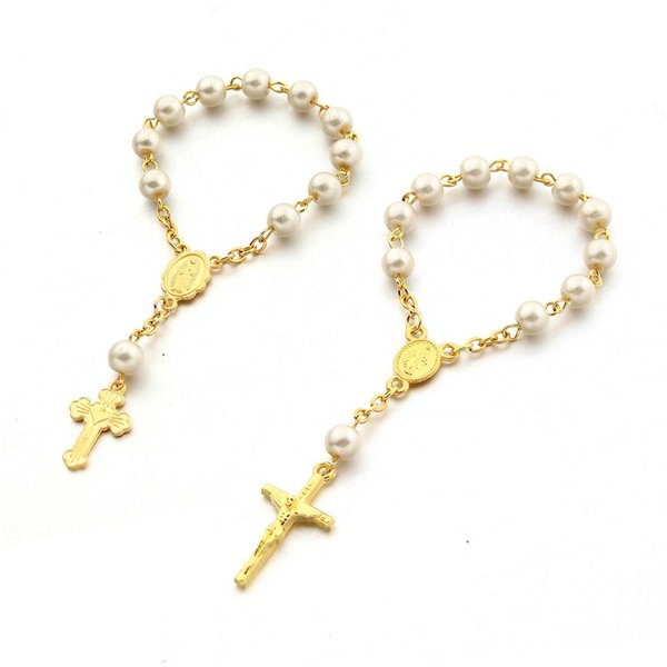 30/20/10 Stück religiöse Ornamente, katholische Kommunion, Tasse, Geschenkzentrum, Kreuz, Rosenkranz, Armband, Perle für Taufe, Gastgeschenke, Taufe