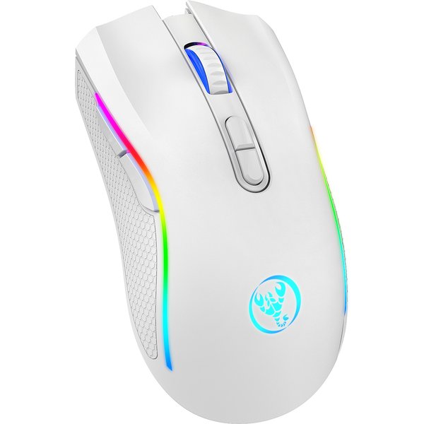 HXSJ T69 2,4 G Drahtlose Mechanische Maus RGB Gaming Maus Ergonomische 7 Programmierbare Tasten 4800 DPI Maus für Büro Gamer