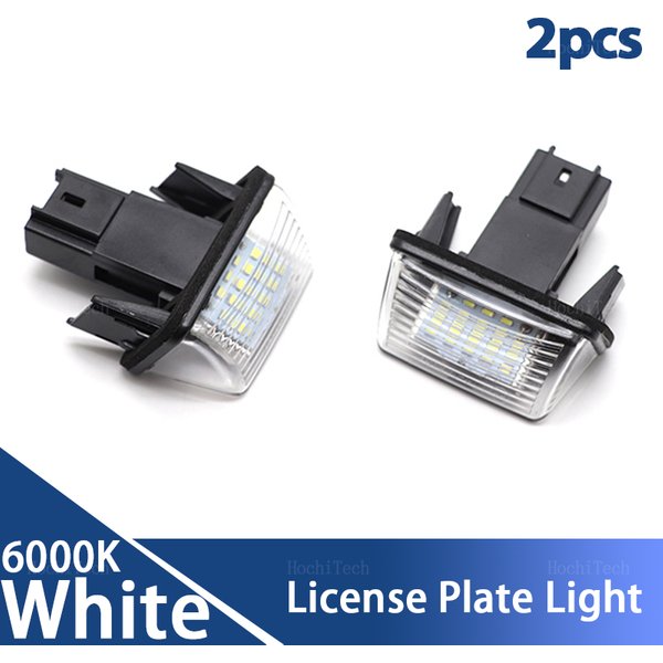 Canbus White LED Car License Plate Lights for Peugeot 206 207 307 308 407 5008 Partner Citroen C3 C4 C5 Berlingo Xsara Picasso