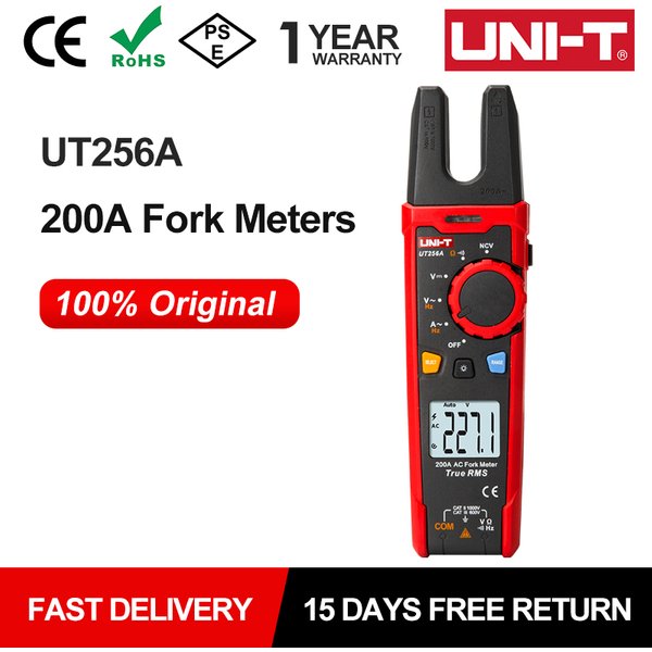 UNI-T Digital Clamp Meter UT256A True RMS Fork Meter AC Current Pliers Ammeter Voltmeter Capacitor Frequency Tester