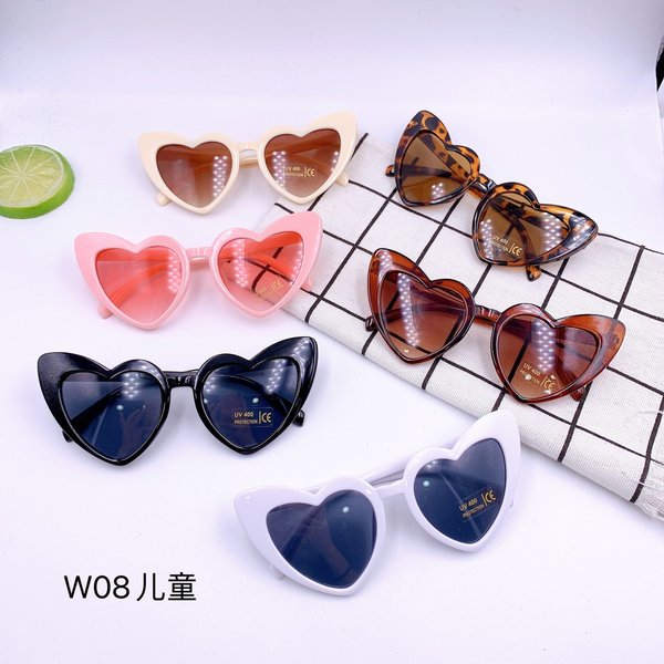 Neue Pfirsich Herz Kinder rahmen Mode Sonnenbrille Persönlichkeit Jungen und Mädchen Kinder brille Sonnenbrille Outdoor Sonnenblende