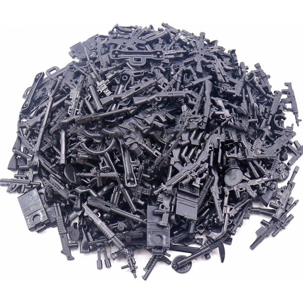 50g/Bag Military Series Building Blocks Accessory Weapons Guns Pack Parts WW2 City SWAT Accessories DIY Bricks Toys For Boy Gift