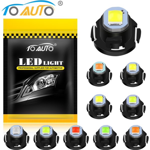 6pcs T3 LED T4.2 T4.7 Led Bulb Canbus 3030SMD Car Interior Lights Indicator Wedge Dashboard Warming Instrument Lamp 12V Auto