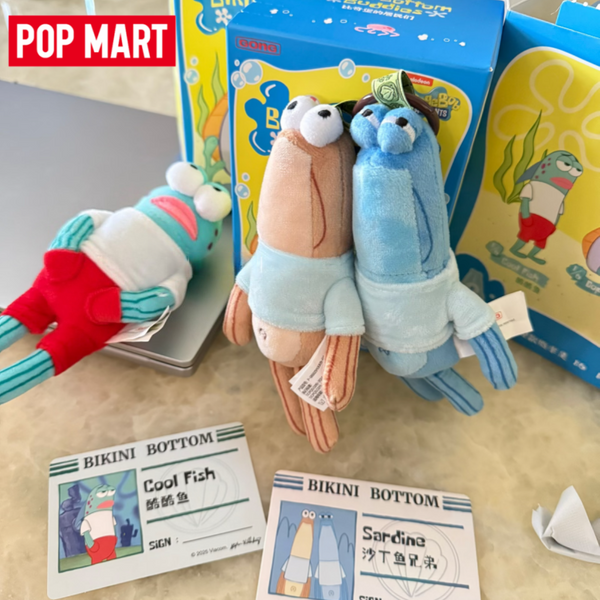 Heiße POP MART Bikini Bottom Buddies Verspielte Blindbox-Spielzeuge Anime-Actionfiguren Überraschungs-Mystery-Boxen Puppen-Modelle Mädchengeschenk