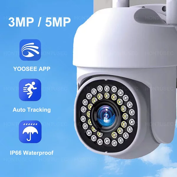Yoosee PTZ IP Kamera 3MP 5MP CCTV Im Freien Wasserdichte Farbe Nachtsicht Auto Tracking Zwei-wege Audio Wifi Sicherheit Kamera
