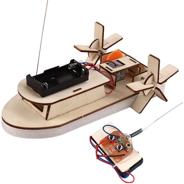 DIY Model łodzi zabawki naukowe dla dzieci STEM elektryczny zestaw do nauczania edukacyjnego 3D montaż drewniana łódka zabawka zestaw do eksperymentów naukowych