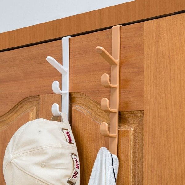 Schlafzimmer-Türhänger, Kleiderständer über der Tür, Kunststoff, Heimaufbewahrung, Organisation, Haken, Geldbörsenhalter für Taschen, Schienen