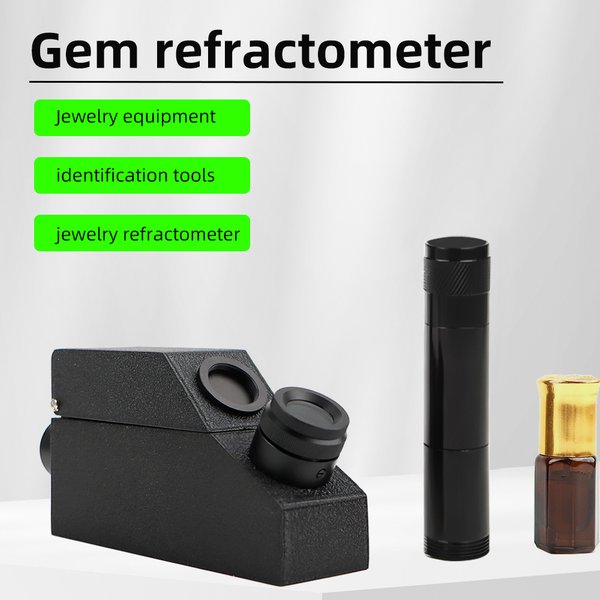 RHG 1.30-1.81 Gemstone Refractometer Jewelry Emerald Zircon Testing Tool With LED Flashlight Double Refractometer Professional