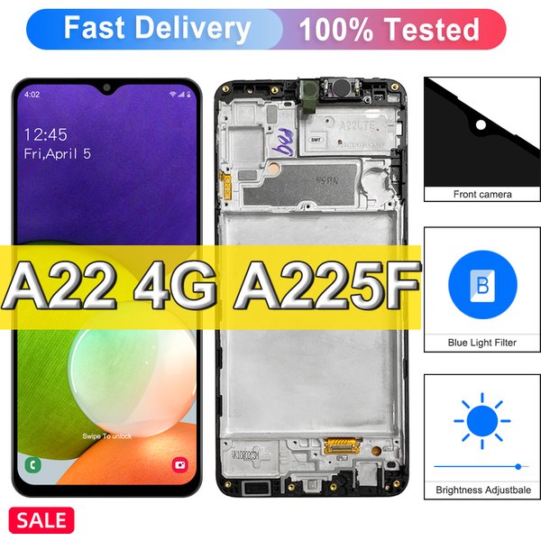 6.4" Super Amoled For Samsung Galaxy A22 A225F SM-A225F/DS A225M LCD Display Touch Screen, For Galaxy A22 4G Display Replacemnt