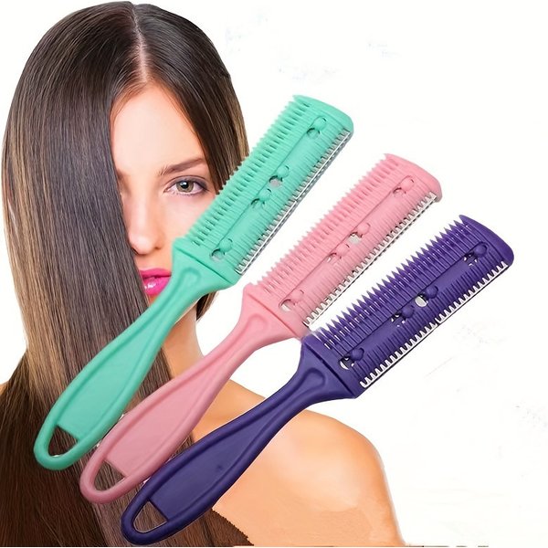 Peigne à double face pour couper les cheveux longs et courts, forme et coupe avec facilité, 1 PC