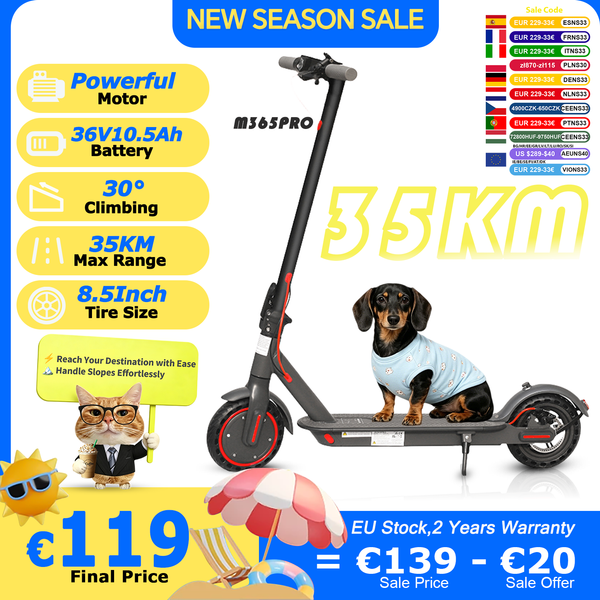 Hulajnoga Elektryczna M365PRO/M365 X1 36V 10.5Ah Mocny Silnik 35KM Długi Zasięg Szybka Jazda 8.5-calowe Opony Pełne Składana Inteligentna Aplikacja Aovopro Wysoka Prędkość EScooter
