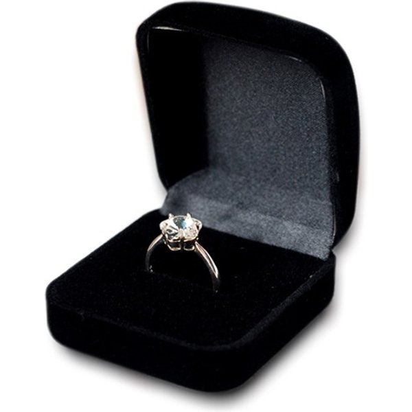 Großhandel Verlobung Schwarz Samt Ring Box Schmuck Display Lagerung Faltbare Fall Für Ehering Valentinstag Geschenk Organizer