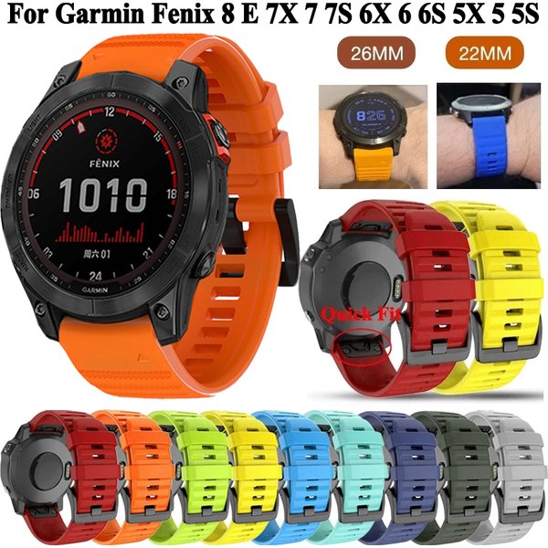 26 20 22MM bracelets de montre en Silicone QuickFit pour Garmin Fenix 8 E 7X 7 7S 6X 6 6S Pro 5 5X Epix bracelets de montre intelligente