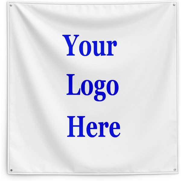 Benutzerdefinierte quadratische Flagge, doppelseitiger Druck, Firmenförderung, Werbung, Heimdekoration, 100D-Polyester-Banner-Wandteppich