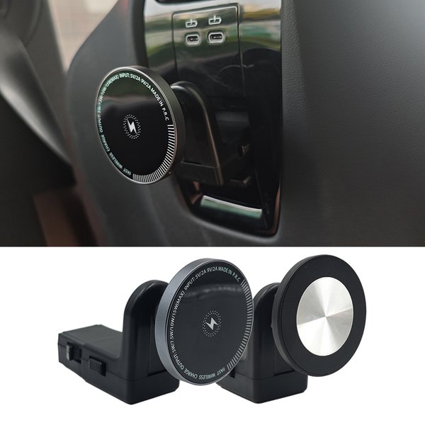 Support magnétique pour siège de voiture, support magnétique pour téléphone, chargeur sans fil 15W, garniture pour BMW série 5 7 I5 I7 IX X5 X6 X7 2023 2024 2025