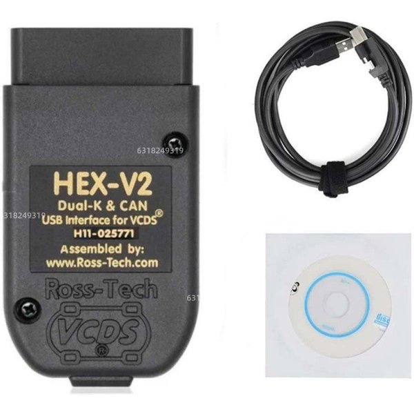 Najnowszy skaner VCDS 25.3 VAG z kablem, narzędzie diagnostyczne OBD2, wielojęzyczny HEX V2 Wesheu VCDS VAG COM do Audi, SKODA, VW