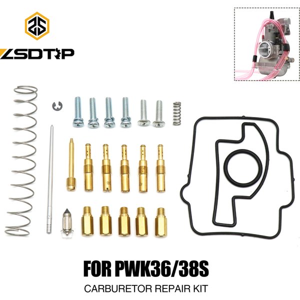 ZSDTRP PWK 36S(AG) PWK 38S(AG) Kit de réparation de carburateur avec joints à ressort vis de mélange d'aiguille de ralenti pour 250EXC YZ125 150SX/XC