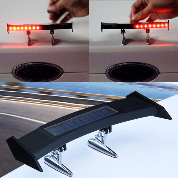 Mini Solar Auto Heckspoiler Rücklicht Universal 12V LED Blinkende Warnung Wasserdichter Flügel mit Smart Sensor Modifiziertes Zubehör