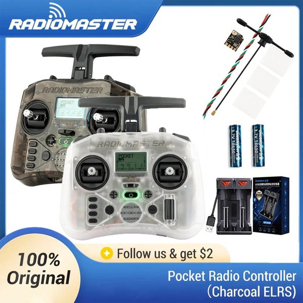 Radiomaster Pocket EdgeTX 2.4G contrôleur Radio FCC LBT (accélérateur pour gaucher Mode2) transmetteur à cardan CC2500/ELRS Hall