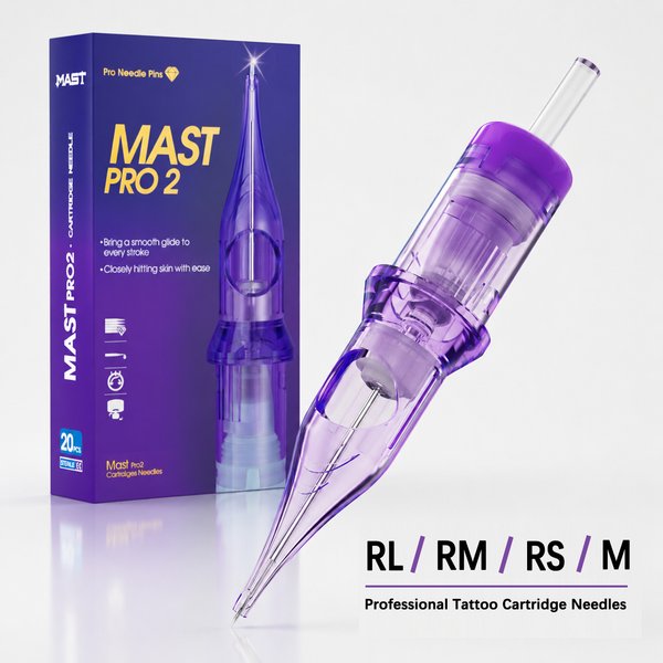 Aiguilles de cartouche de tatouage Mast Pro2, aiguille de maquillage artistique RL/RS/RM/M, 20 pièces jetables pour maquillage Permanent ou fournitures de tatouage d'art corporel