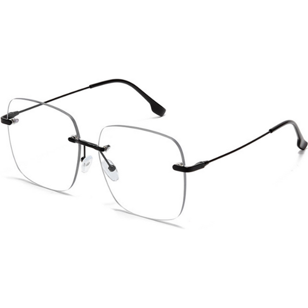 Metall Randlose Brille Großen Rahmen Frauen Rezept Anti-blau licht Myopie Optische Quadratische Brillen 0-0,5 -1,0 -1,5 Bis -5,0