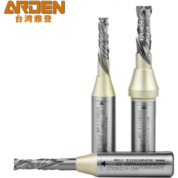 ARDEN Compound Spiral Router Bit Double Veneer Cutting Knife CNC Engraving Machine Woodworking Cutting Tool AK47-4