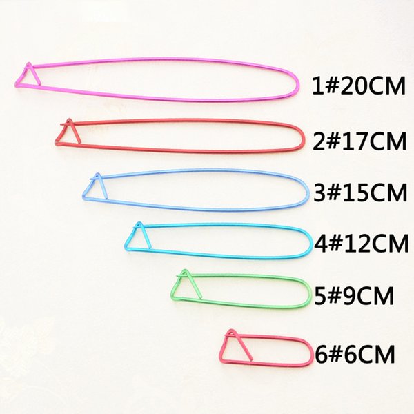 Aiguilles à tricoter en aluminium, 6 pièces/ensemble, supports de points artisanaux, épingles de sûreté, crochets, verrouillage, tissage, outils de couture