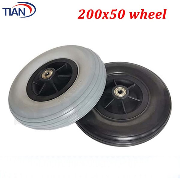 8 Inch 200*50 Wheelchair Casters 200X50mm Electric Power WheelChair EVA Foamed Front Wheel Replacement Parts