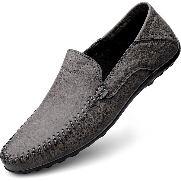 Mode hommes chaussures en cuir décontractées de luxe italien doux hommes mocassins à la main mocassins hommes respirant sans lacet bateau chaussures grande taille