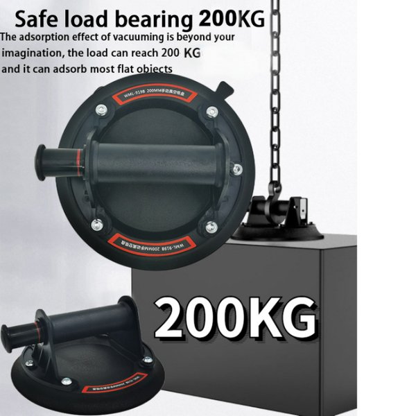 Nouvelle ventouse sous vide, capacité de chargement de 200kg, épandeur sous vide robuste pour Adsorption des carrelage, levage du verre de granit, tasse de 8/14 pouces