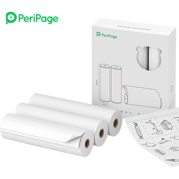 3 Rollen 107x30mm Aufkleber rolle bpa-freies selbst klebendes Thermopapier Klebe papier wasserdicht öl beständig für Peripage a9 max/a9s max