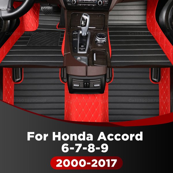 Tapis de sol de voiture personnalisé, accessoires d'intérieur de protection pour Honda Accord 6 Accord 7 Accord 8 Accord 9 2000 – 2017