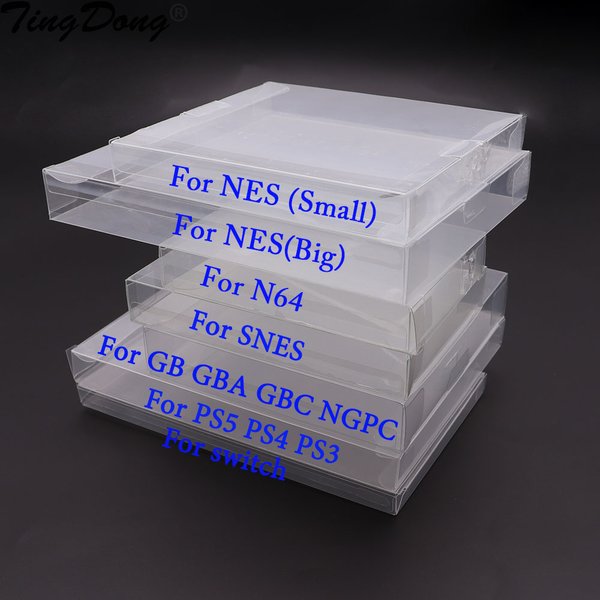 Étui de protection Transparent pour cartouche, pour GB GBA GBC SNES N64 NES NGPC, boîte de protection pour interrupteur PS5 pour PS4 /PS3