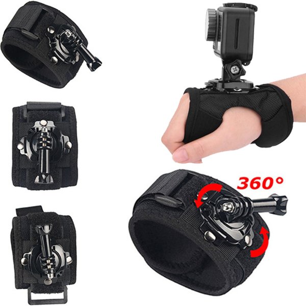 Support de dragonne rotatif à 360 degrés pour GoPro 13 12 11 10 9, support de dragonne pour gant de main pour accessoire DJI OSMO Action 6 4 5Pro
