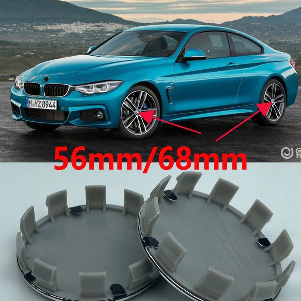 100 Stück 56mm 68mm Auto-Radnabenkappen Radabdeckung für E36 E39 E46 E60 E90 E90 F01 F10 F30 G01 G20 G21 G30 G11 F15 X5 X3 M