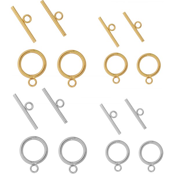 Fermoirs OT en acier inoxydable, connecteurs de fermoir à bascule pour bricolage, collier, résultats de bijoux, fournitures de fabrication, vente en gros