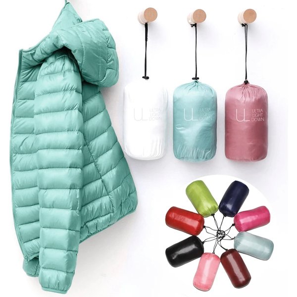 Veste froide en duvet de canard blanc clair pour femme, nouvelle mode d'hiver 2023, doudoune Slim, manteau Portable coupe-vent