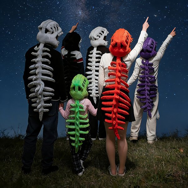 75/115CM Große Größe Coole Tragbare Dinosaurier Skelett Lebensechte Schädel Wirbelsäule Plüsch Spielzeug für Kreative Cosplay Halloween kostüm Geschenk